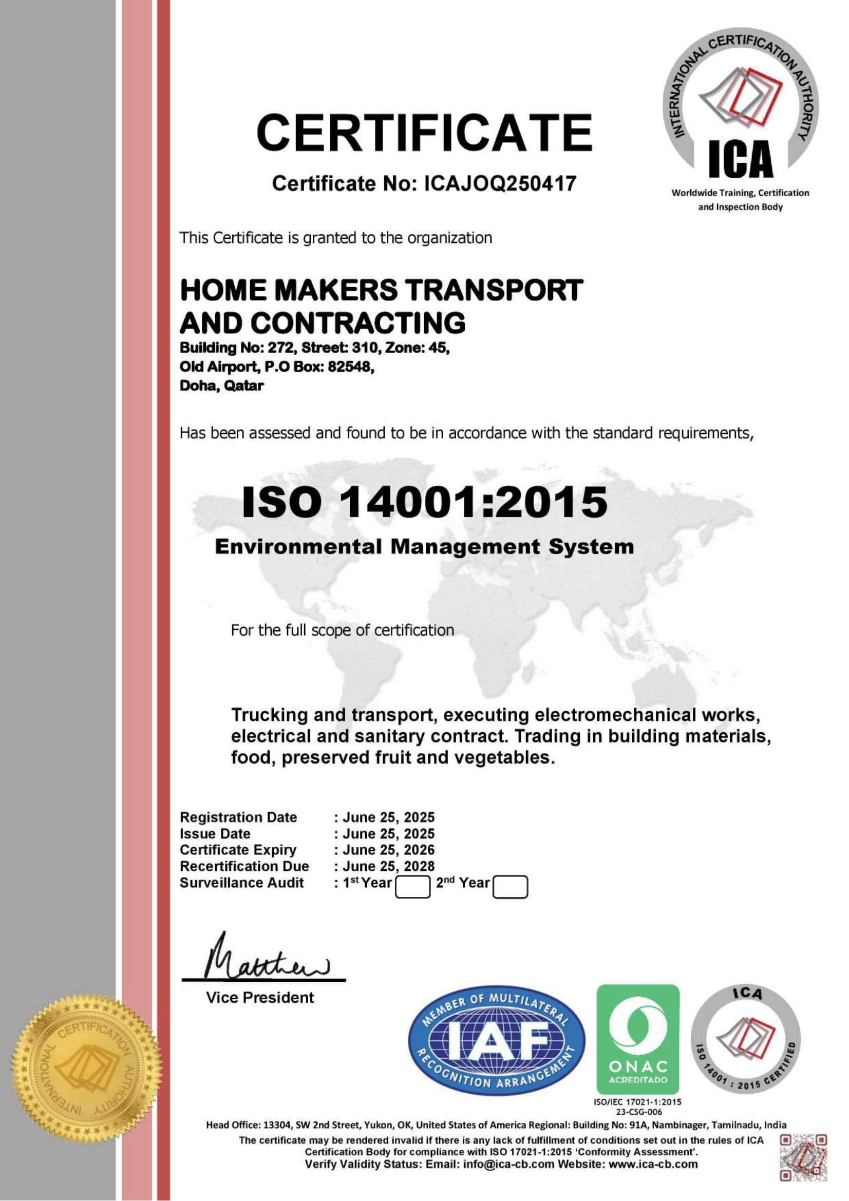 ISO & ICV Advisory Services 2